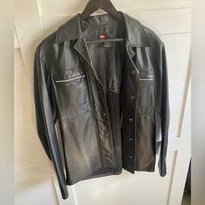 Black Diesel 100% Leather Jacket
